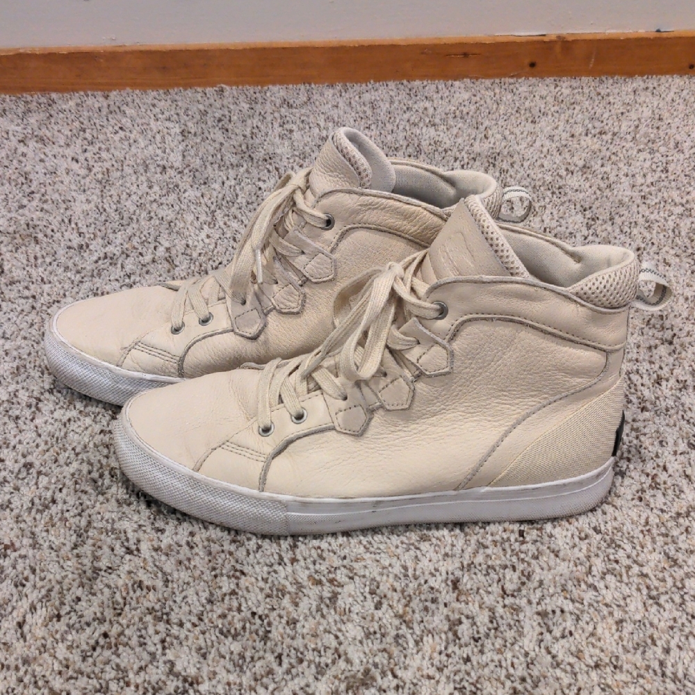 Sorel Beige and White High-top Sneakers